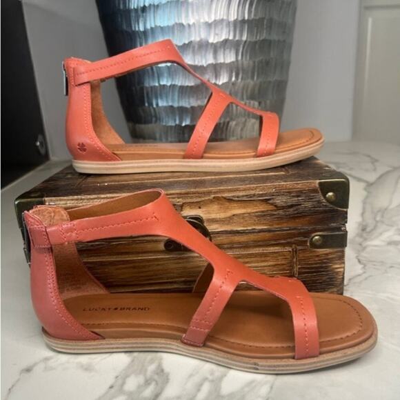 Lucky Brand Nayda Strap Sandals in Cognac - Picture 6 of 8